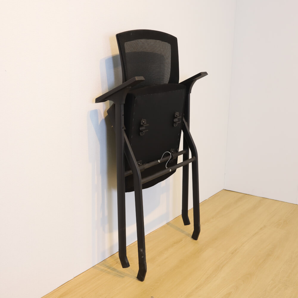 เก้าอี้สำนักงาน NSBOFFICE รุ่น ROLEX ขาเหล็ก พับได้ สีดำ